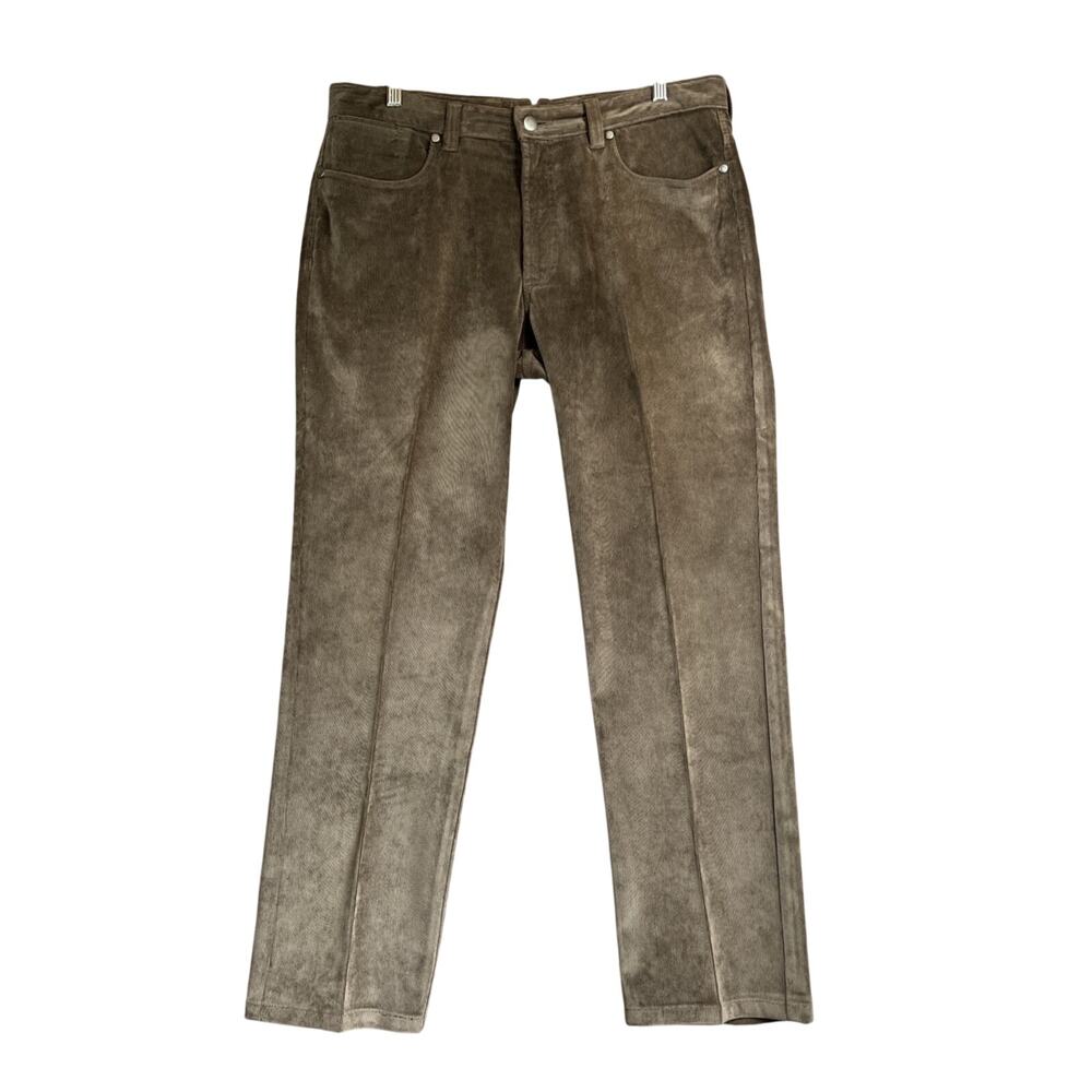 Black by Saks Fifth Avenue Corduroy Pants Men 36x30 Brown Casual Classic Preppy